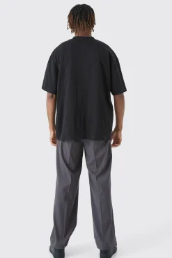 Tall Oversized Extended Neck T-shirt | BoohooMAN UK