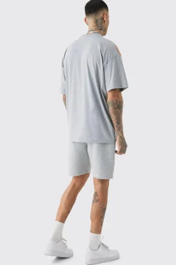 Tall Oversized Extended Neck Gothic Man Grafitti Spray T-shirt | BoohooMAN UK