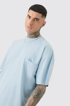 Tall Oversized Extended Neck Panel T-shirt & Cargo Short Set | BoohooMAN UK