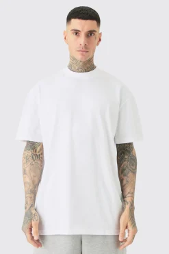 Tall Oversized Extended Neck T-shirt | BoohooMAN UK