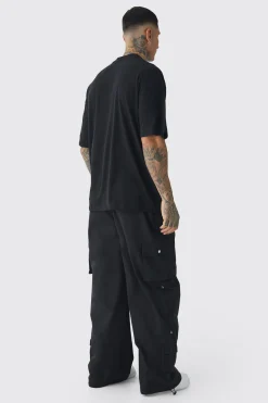 Tall Oversized Extended Neck Limited Large Scale Print T-Shirt | BoohooMAN UK