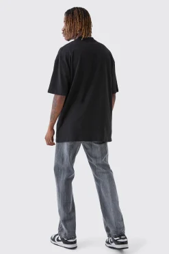 Tall Oversized Extended Neck Limited Edition Print T-Shirt | BoohooMAN UK
