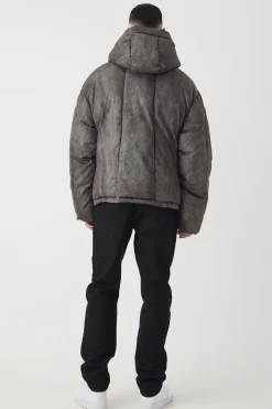 Tall Oversized Extreme Padded Fit Puffer Jacket In Grey | BoohooMAN UK