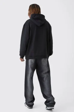 Tall Oversized Heavyweight Loopback Graphic Hoodie | BoohooMAN UK