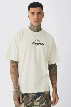 Tall Oversized Kyoto Graphic T-Shirt | BoohooMAN UK