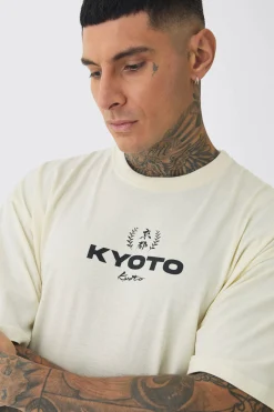 Tall Oversized Kyoto Graphic T-Shirt | BoohooMAN UK