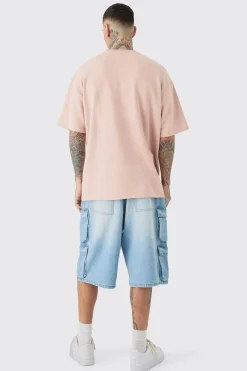 Tall Oversized Limited Applique Washed T-shirt | BoohooMAN UK