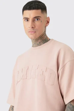 Tall Oversized Limited Applique Washed T-shirt | BoohooMAN UK