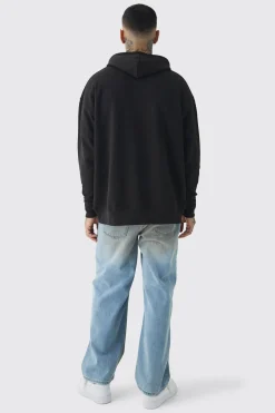 Tall Oversized Nirvana Face License Print Hoodie | BoohooMAN UK