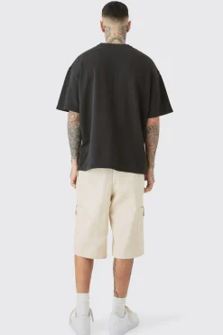 Tall Oversized OFCL Embroidered T-Shirt | BoohooMAN UK