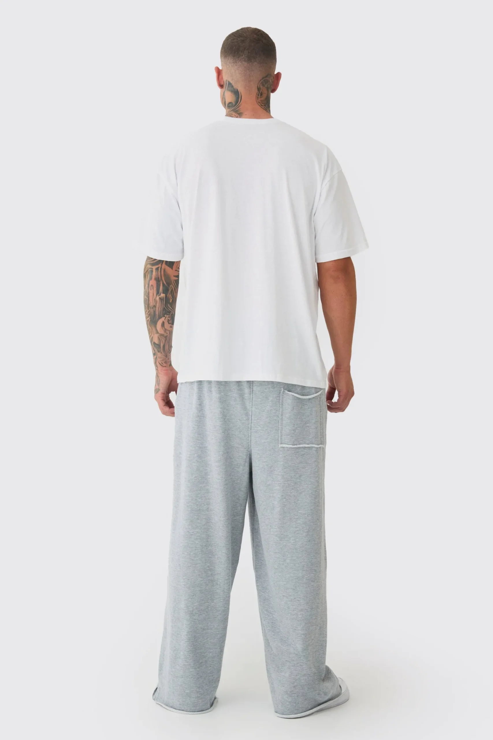 Tall Oversized OFCL Embroidered T-shirt In White | BoohooMAN UK