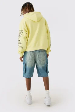 Tall Oversized Official Man Print Hoodie | BoohooMAN UK