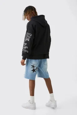 Tall Oversized Official Man Print Hoodie | BoohooMAN UK