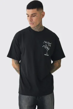 Tall Oversized Penthouse Magazine License T-Shirt | BoohooMAN UK