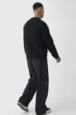 Tall Oversized Reverse Knit Halloween Jumper | BoohooMAN UK