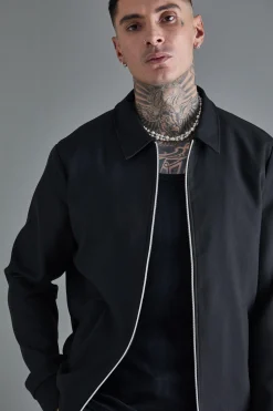 Tall Oversized Smart Bomber Jacket | BoohooMAN UK