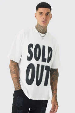 Tall Oversized Sold Out Print T-shirt | BoohooMAN UK