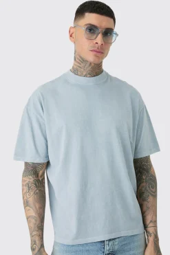 Tall Oversized Tokyo Back Print Overdye T-shirt | BoohooMAN UK