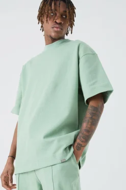 Tall Oversized T-shirt & Relaxed Jogger Interlock Set | BoohooMAN UK