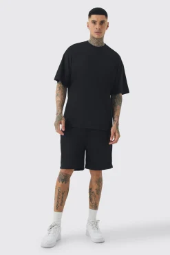 Tall Oversized T-Shirt & Short Set | BoohooMAN UK