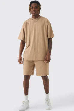 Tall Oversized T-shirt & Short Set | BoohooMAN UK