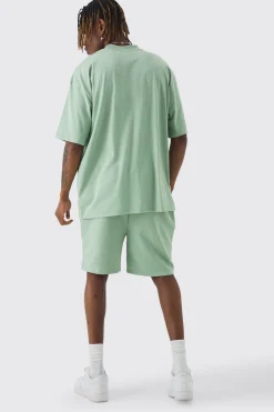Tall Oversized T-shirt & Short Set | BoohooMAN UK