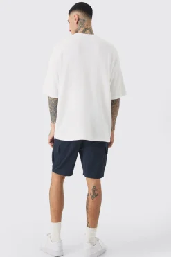 Tall Oversized Waffle T-shirt | BoohooMAN UK