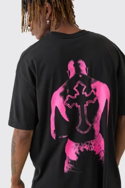 Tall 2Pac Printed License T-shirt In Black | BoohooMAN UK