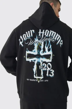 Tall Pour Homme Gothic Cross Tracksuit | BoohooMAN UK