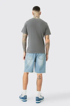 Tall Pour Homme Lips T-shirt In Acid Wash | BoohooMAN UK
