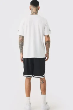 Tall Pour Homme Racing Print T-shirt | BoohooMAN UK