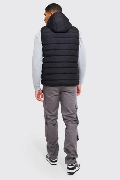Tall Quilted Zip Through Gilet | BoohooMAN UK