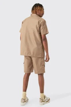 Tall Regular Patch Pocket Nylon Man Overshirt | BoohooMAN UK