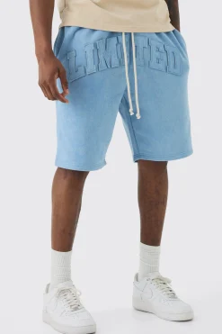 Tall Relaxed Fit Cross Printed Washed Jersey Shorts | BoohooMAN UK