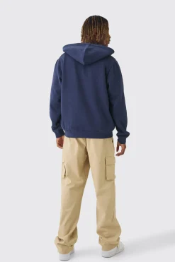 Tall Relaxed Fit Fixed Waist Cargo Trousers | BoohooMAN UK