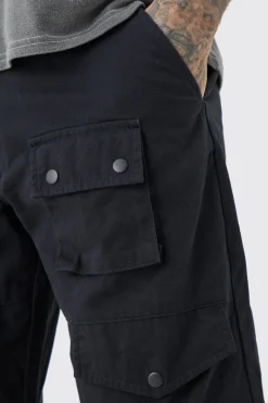 Tall Relaxed Fit Twill Cargo Trousers | BoohooMAN UK