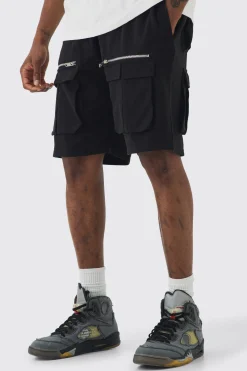 Tall Relaxed Fit Utility Jersey Short | BoohooMAN UK