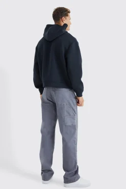 Tall Relaxed Overdye Carpenter Trouser | BoohooMAN UK