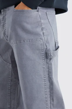 Tall Relaxed Overdye Carpenter Trouser | BoohooMAN UK