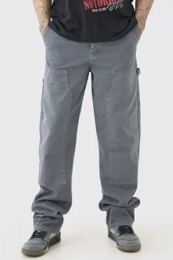 Tall Relaxed Overdye Carpenter Trouser | BoohooMAN UK
