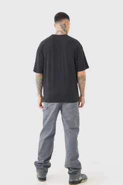 Tall Relaxed Overdye Carpenter Trouser | BoohooMAN UK