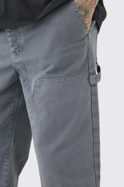 Tall Relaxed Overdye Carpenter Trouser | BoohooMAN UK