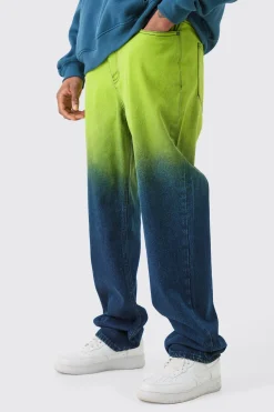 Tall Relaxed Rigid Ombre Jeans | BoohooMAN UK