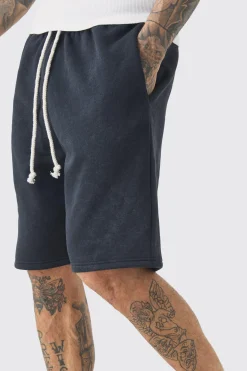 Tall Relaxed Washed Jersey Shorts | BoohooMAN UK