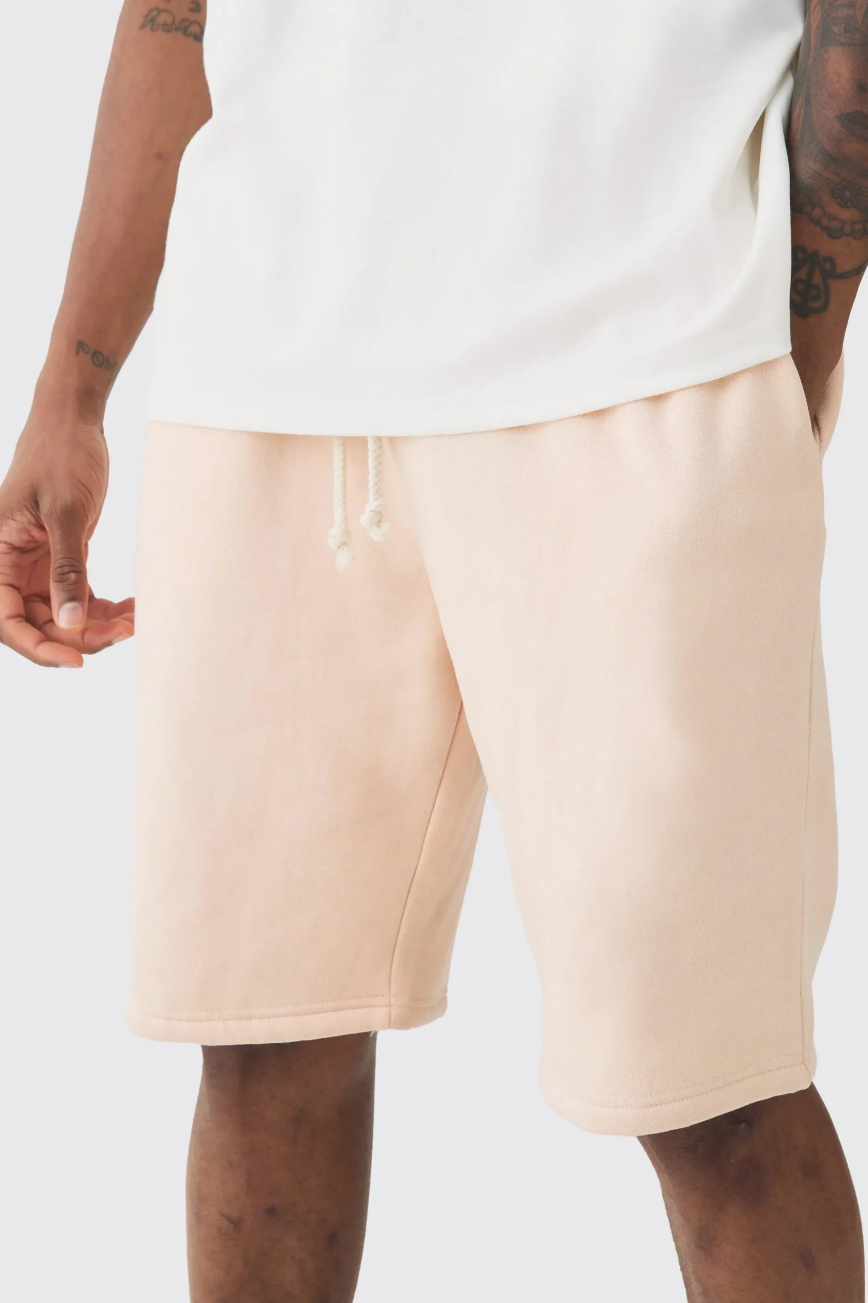 Tall Relaxed Washed Jersey Shorts | BoohooMAN UK