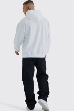 Tall Relaxed Washed Multi Pocket Cargo Jeans | BoohooMAN UK