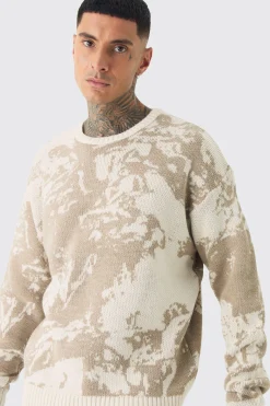 Tall Renaissance Oversized Knitted Sweat | BoohooMAN UK