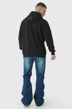 Tall Rose Embroidered Hoodie | BoohooMAN UK