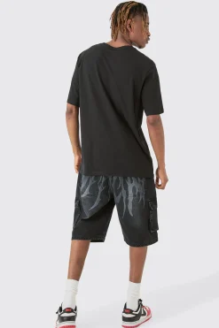 Tall Route 66 Racer Printed T-shirt In Black | BoohooMAN UK