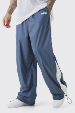 Tall Side Panel Track Pants In Charcoal | BoohooMAN UK